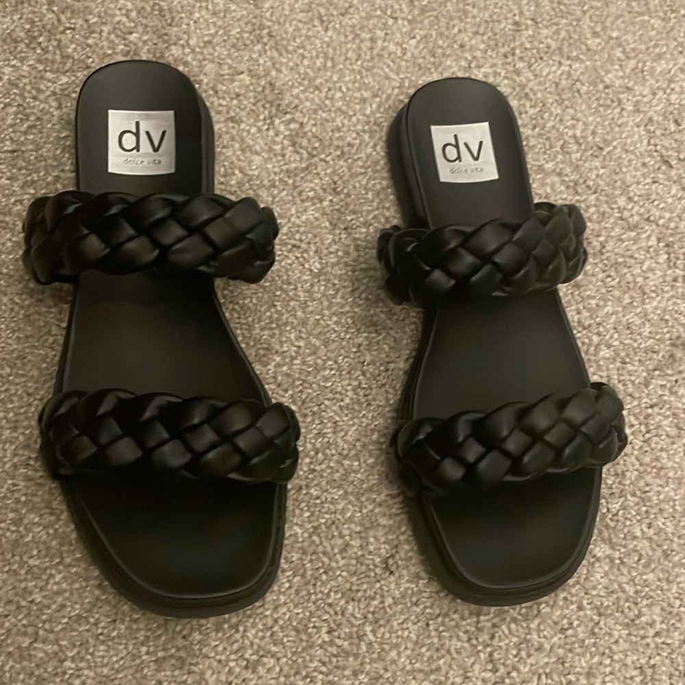 DV by dolce vita black braided sandals
